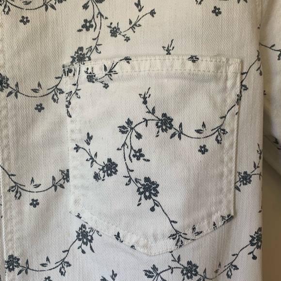 Denim Dress with navy blue floral print - Picture 3 of 8